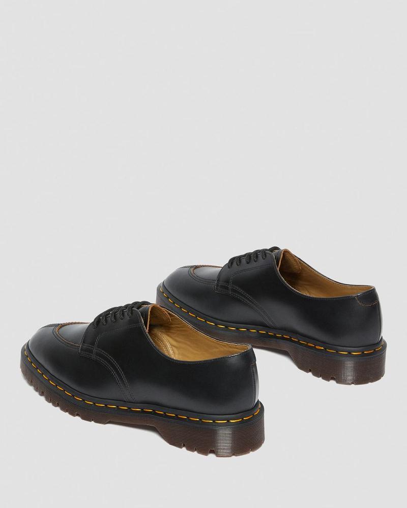 Dr Martens 2046 Vintage Smooth Læder Oxford Sko Herre Sort | DK 611MQZ